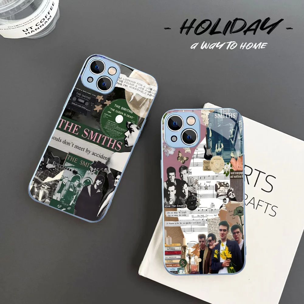 The S-Smiths Band Phone Case Tempered Glass For iphone 14 13 12 11 Pro Mini XS MAX 14Plus X XS XR Fundas