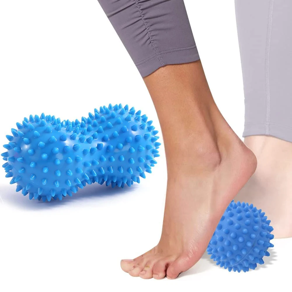 1pc Home Health Care Peanut Spiky Ball Hand and Foot Acupoint Kneading Relaxation Massage Tool