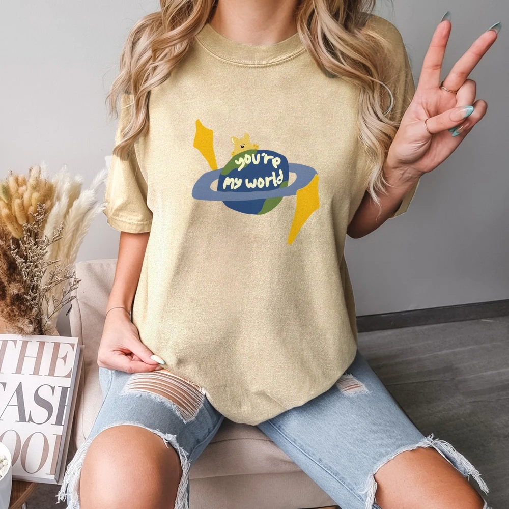 You Are My World Shirt Women Graphic T-Shirt Gift For Mom Grandma Mother’s Day T-Shirt