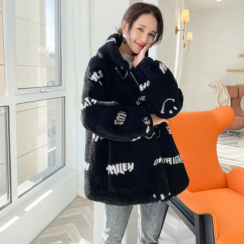 Sheep Fleece Fur Overcoat Women Autumn Winter Fashion Comfortable Versatile Women's Faux Fur Coat For Female Lambhair Coats