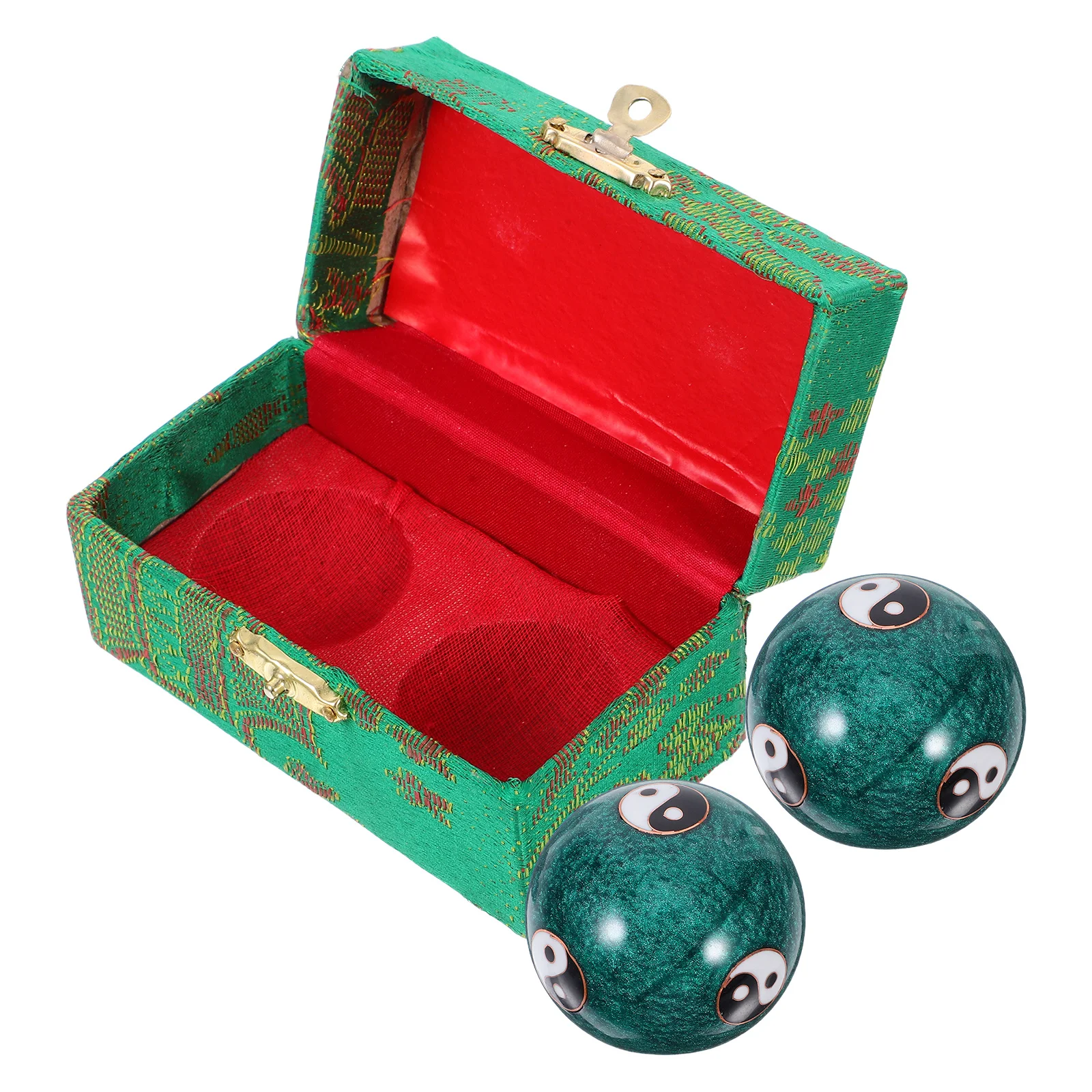 

1Pair 47Mm Chimes Hand Massage Balls Chinese Tai Chi Pattern Stress Relief Exercise Baoding Balls Portable Health