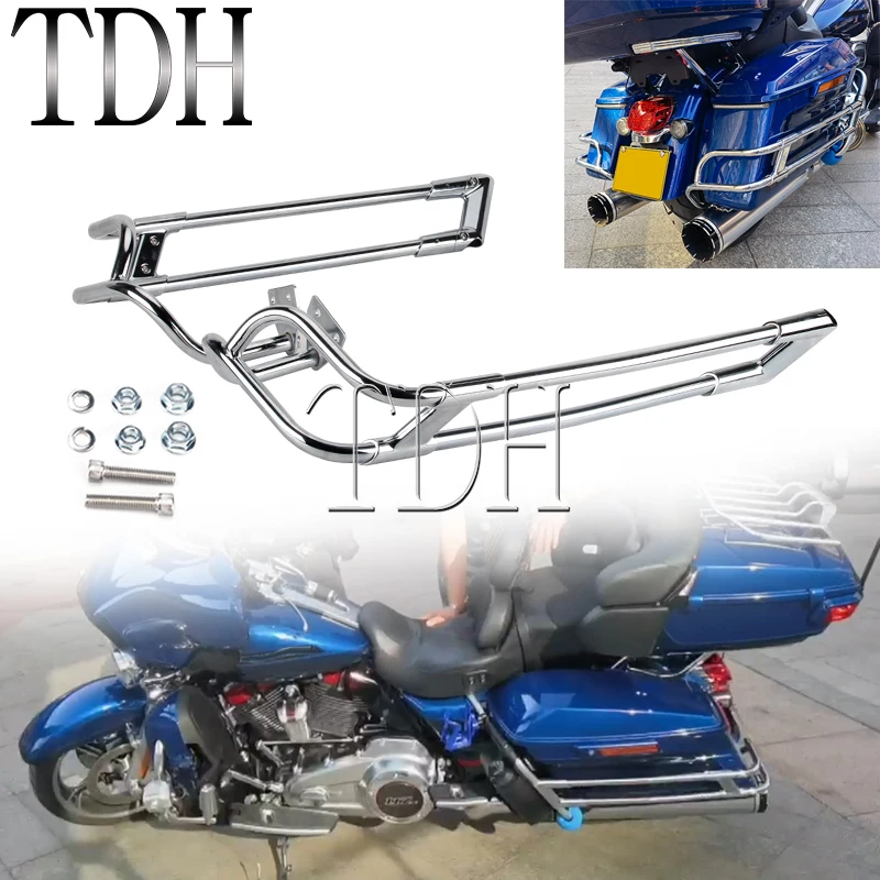 Tylna torba podsiodłowa z osłoną na torby podsiodłowe do Harley Touring Street Road Electra Glide Ultra Limited Road King 2014-2022