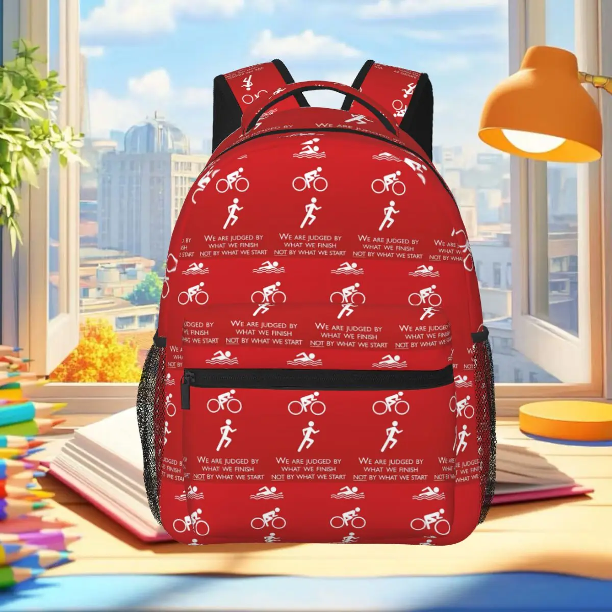 Triathlon Swimming Cycling Running Backpack Student Boys Girls BookBag Children School Bag Computer Shoulder Bags for Men Women
