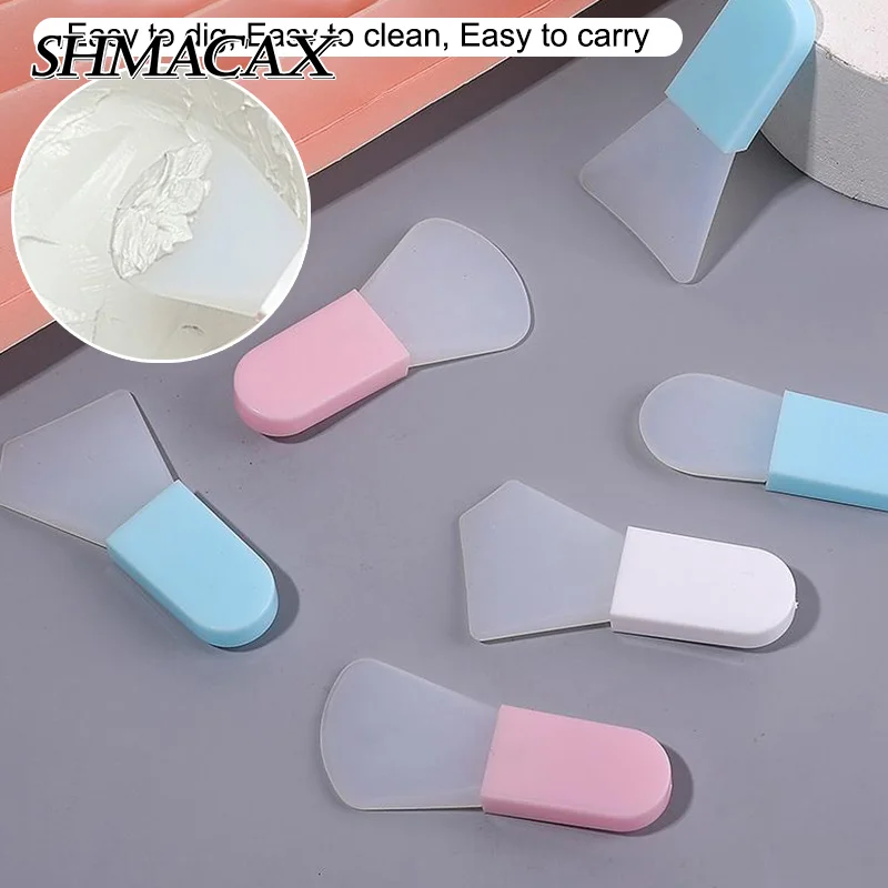 5 Stuks Siliconen Gezichtsmasker Borstel Gezicht & Oogcrème Modder Masker Applicator Schraper Gezicht Reinigen Borstels Reizen Draagbare Huidverzorging gereedschap