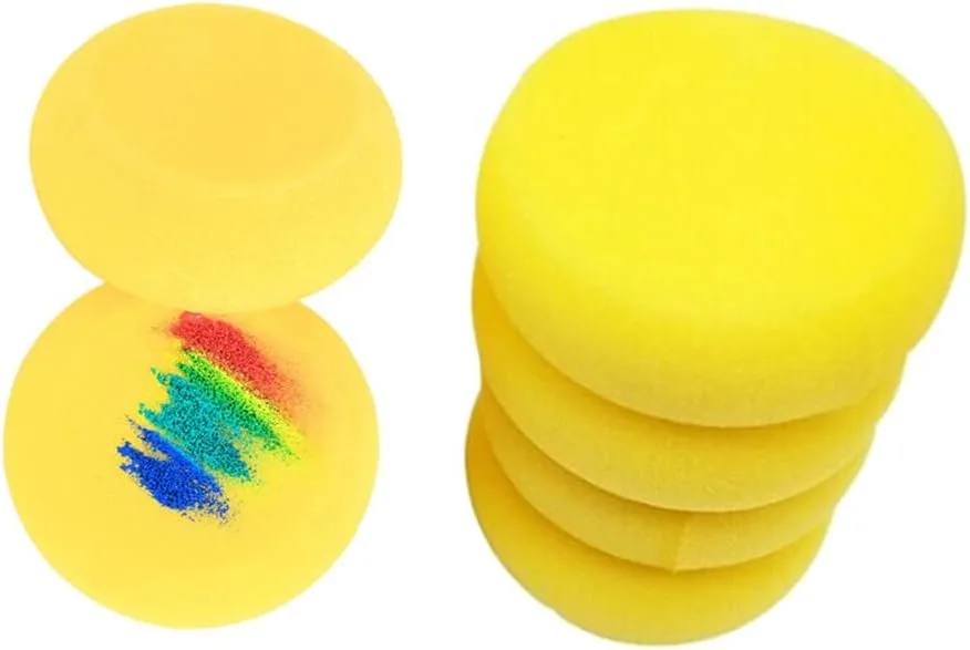 8/12pcs Craft Round Paint Sponges 3inch Watercolor Synthetic Painting Foam Sponges Pottery Clay Sponge for Ceramics Painting Art