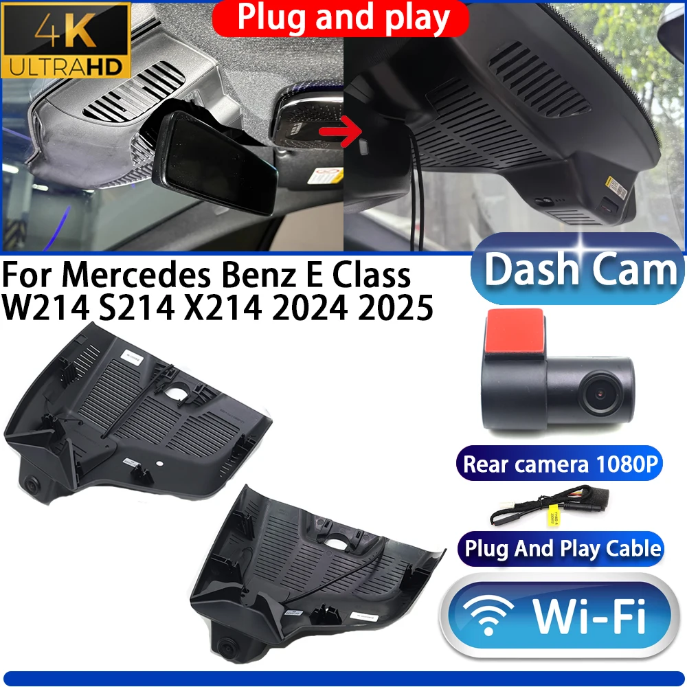 

HighCity For Mercedes Benz E Class W214 S214 X214 2024 2025 Dash Cam Camera DVR 4K UHD Plug And Play Video Recorder night vision