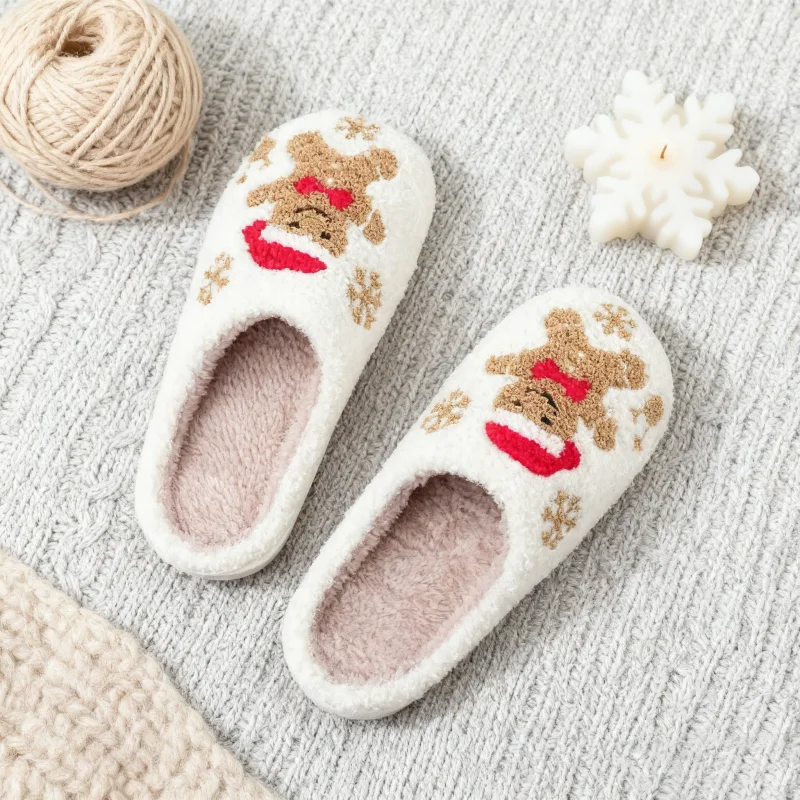 عيد الميلاد النعال المنزل الجديد شجرة عيد الميلاد الزنجبيل مريحة الدافئة النعال النسائية عارضة في الهواء الطلق المشي السفر النعال