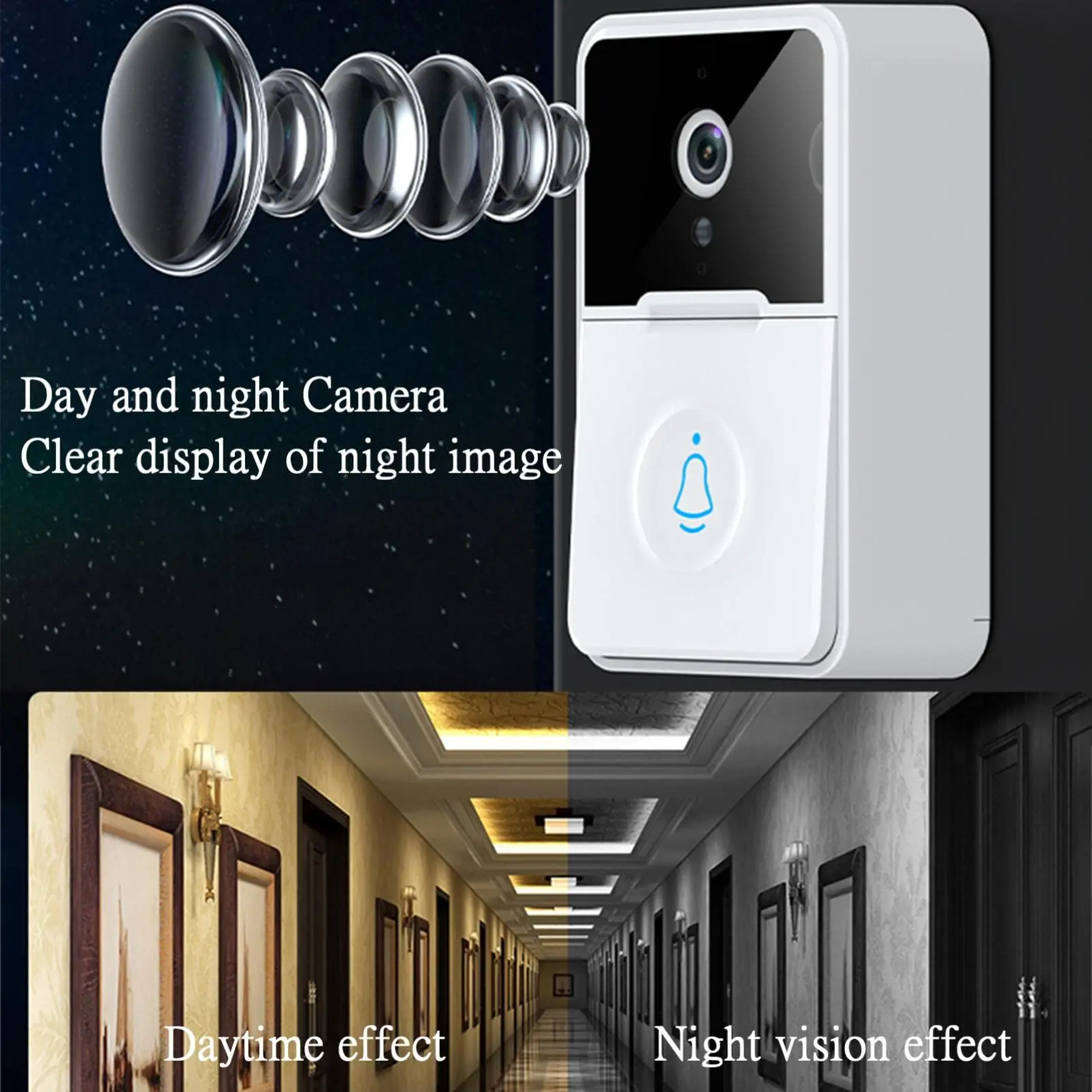 Nhà Thông Minh Wifi Chuông Cửa HD Không Dây Ngoài Trời Camera Chuông Cửa Chuông Tầm Nhìn Ban Đêm Video Chuông Cửa Liên Lạc Nội Bộ An Ninh Bảo Vệ