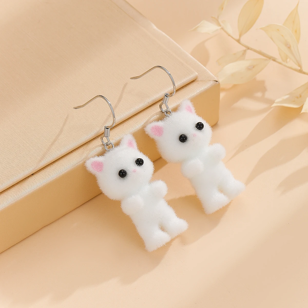 Light Luxury Three-dimensional Plush Cute Flocked Versatile Earrings Animal Earrings As A Gift For Your Girlfriend