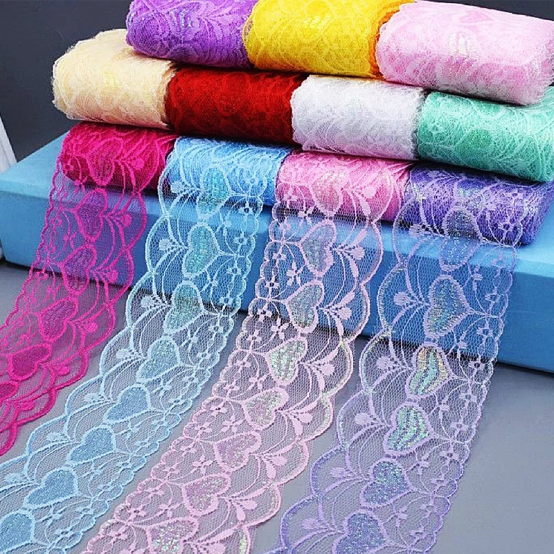 Colourful Mesh Lace Item, DIY Garment, Needlework Sewing Fabric, Clothing Accessories, 156, 500Yards, 8cm