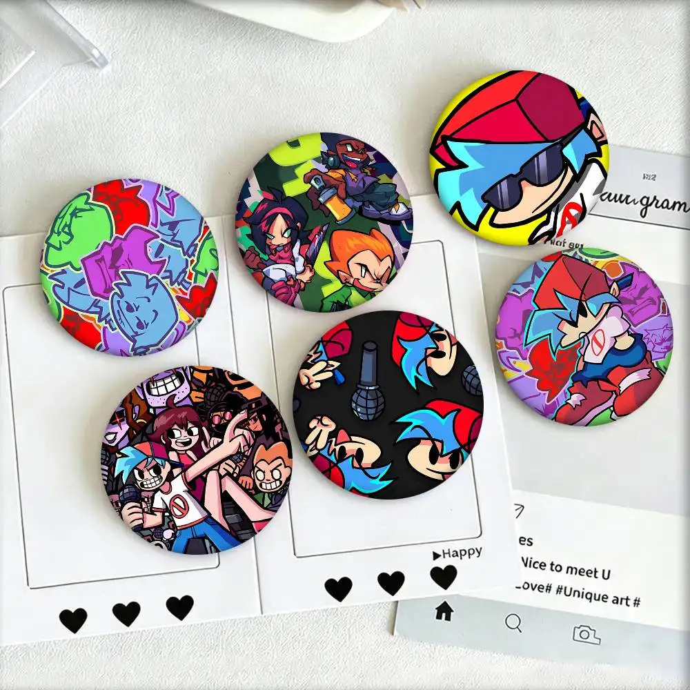 F-Friday N-Night F-Funkin Round Badge Lapel Pin Backpack Clothing Jewelry Accessories Gift Brooch
