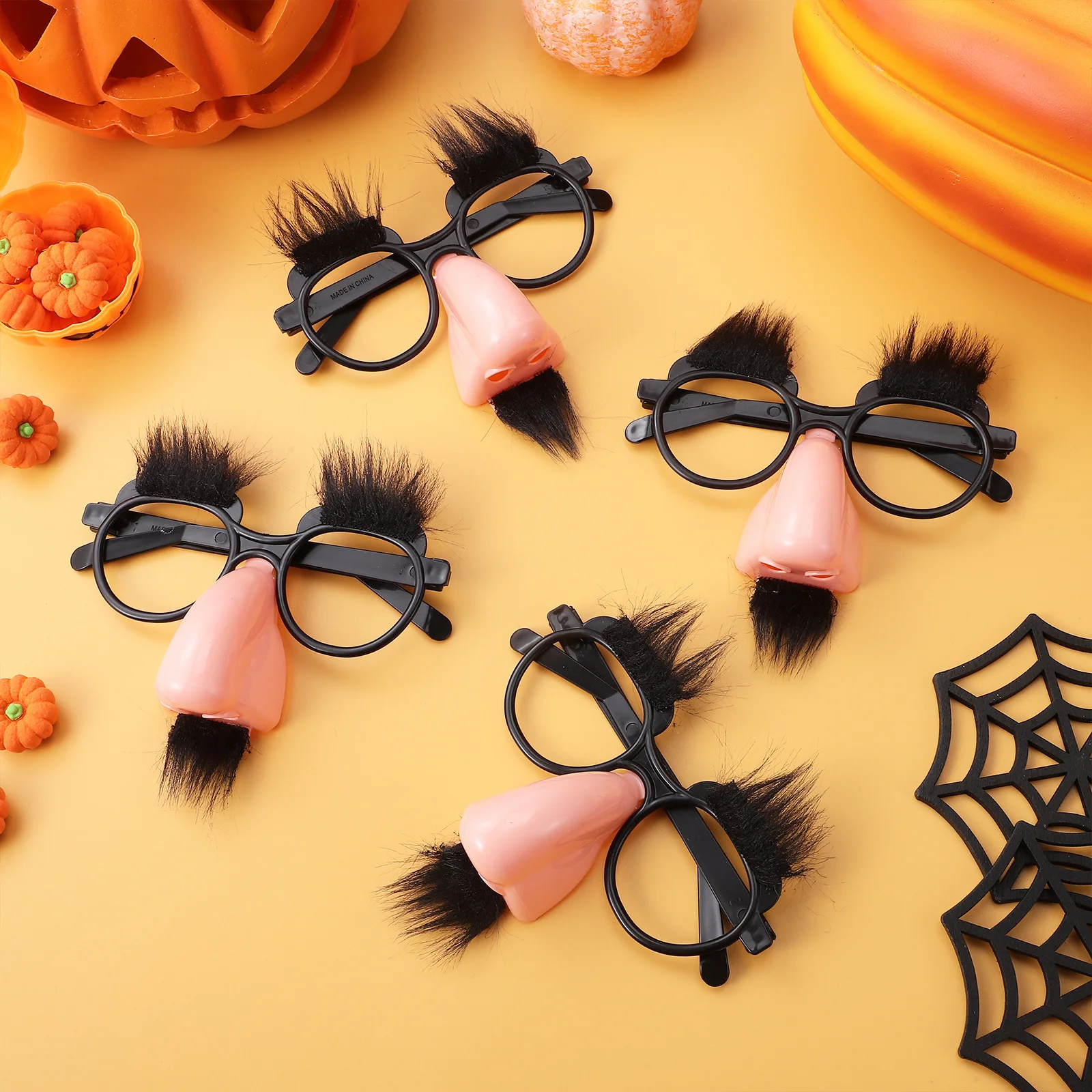 

6Pcs Funny Halloween Glow Glasses Classic Masquerade Party Props Big Nose Light Up Sunglasses for Costume Carnival