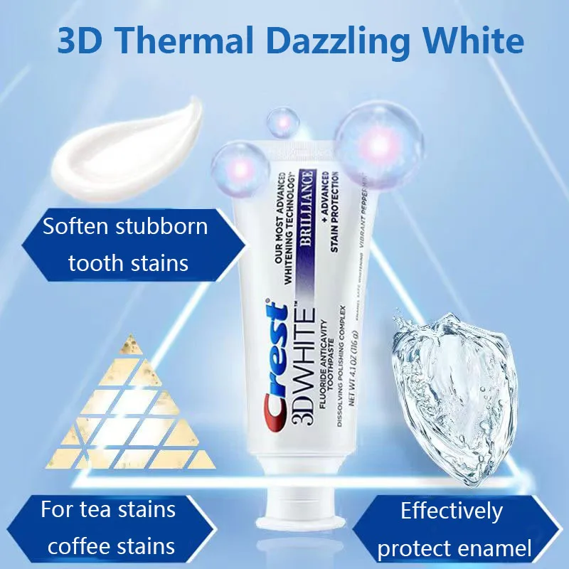 Crest Toothpaste Teeth Whitening Toothpaste Thermal Cleaning Tea Coffee Tooth Stain Foaming Toothpaste 2pcs
