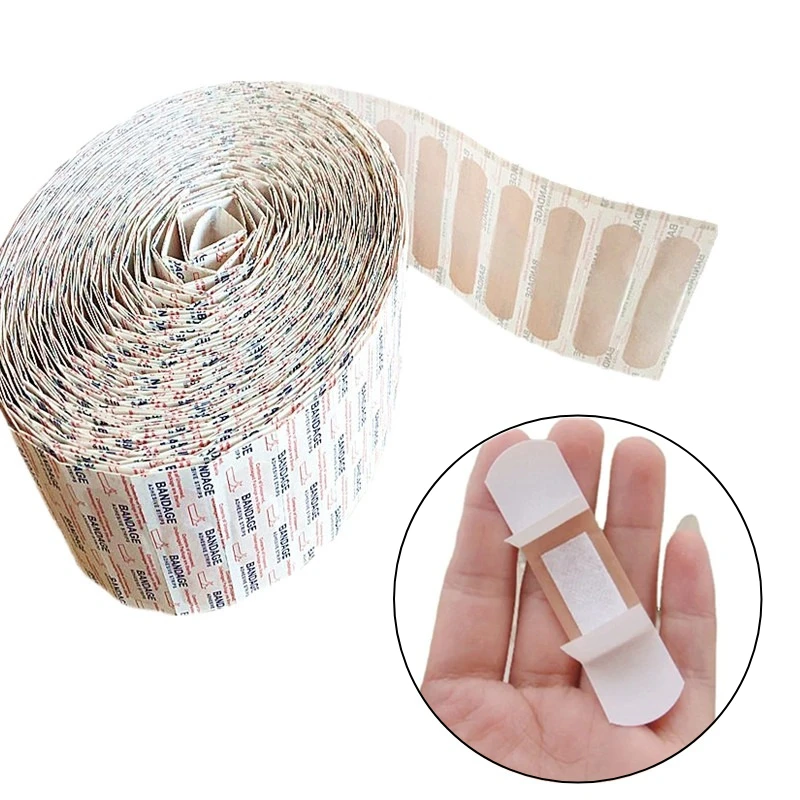 

100pcs/set Band Aid Sticking Plaster for First Aid Strips Skin Wound Dressing Patch Breathable Adhesive Bandages Woundplast