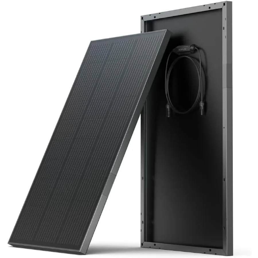 

2PCS 100W 12V Solar Panels High Efficiency Monocrystalline PV Modules with IP68 Waterproofing Perfect for RV and Marine Rooftop