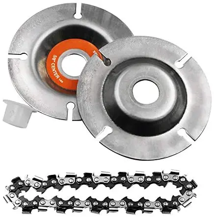 4inch 22 Teeth Wood Carving Disc Woodworking Chain Grinder Chain Saws Disc Chain Plate Tool for 115MM Angle Grinding