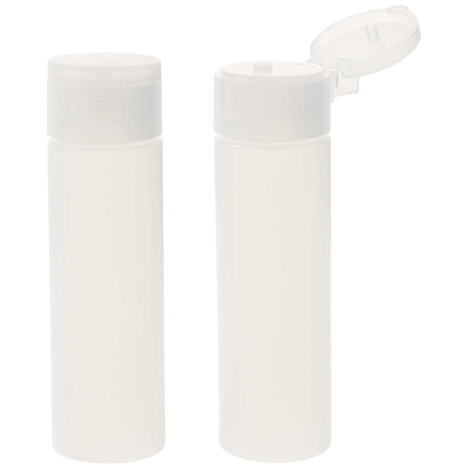 

2pcs 50ml Squeezable Hose Bottles Travel Refillable Empty Sub Bottles Leakproof Design For Lotion Shampoo