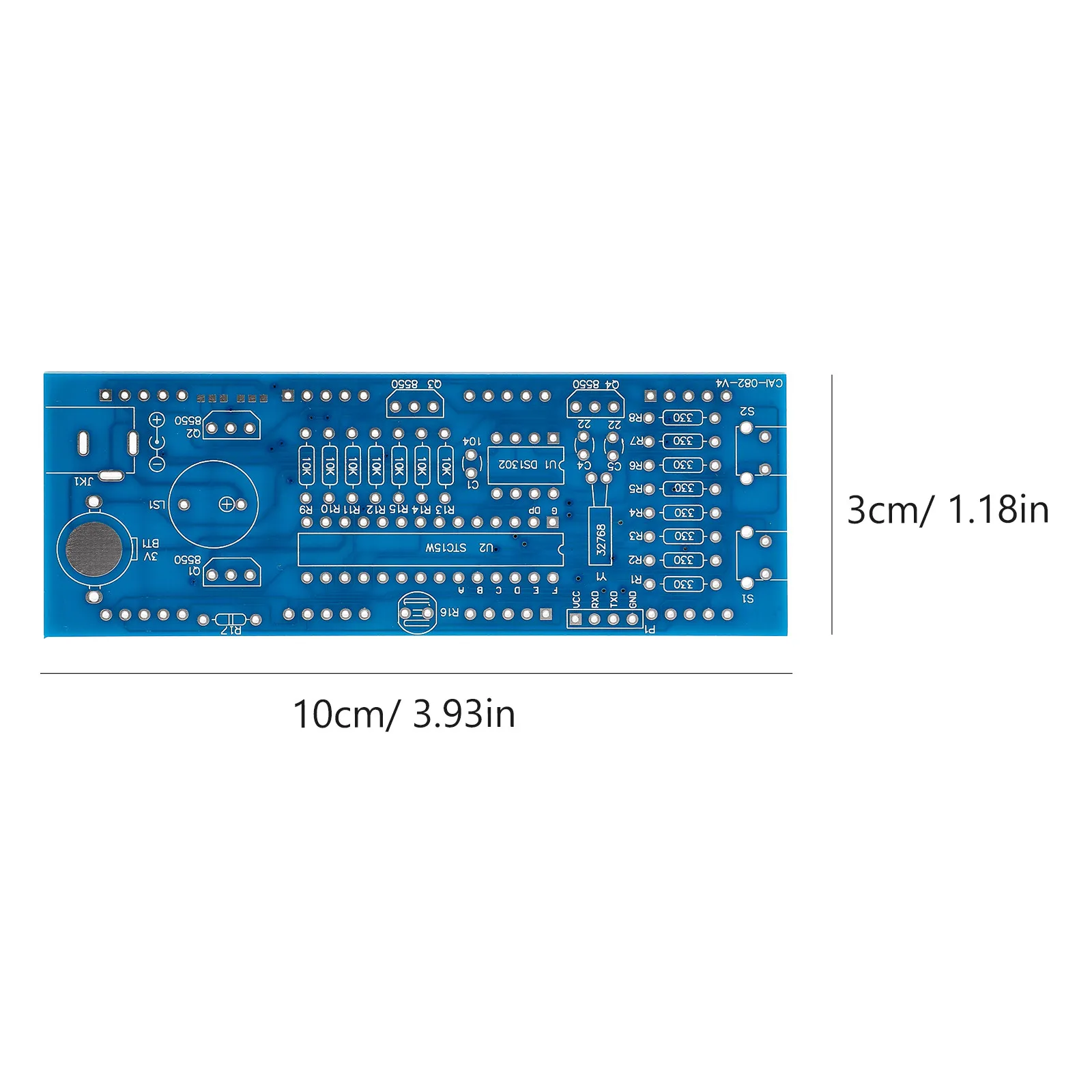 1Set Scm Digital Clock Components Kit Single Chip Microcomputer Easy DIY LED Electronic Clock Hardware Blue LED Clocks Digital