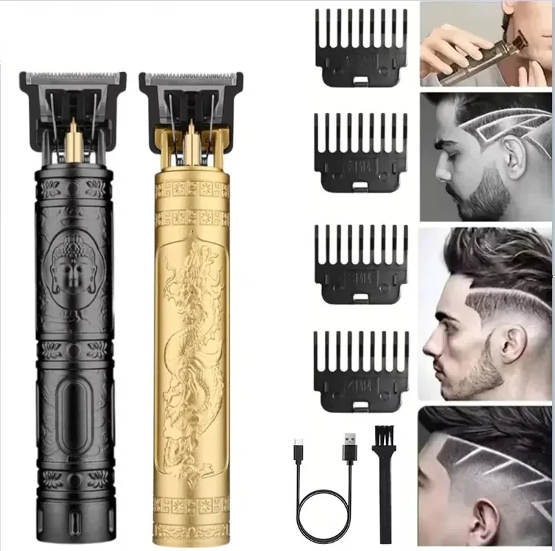 2025 New MINI Electric Hair Clipper Machine Hair Barber Trimmer T9 Vintage Rechargeable Hair Trimmer For Men Hair Cutting