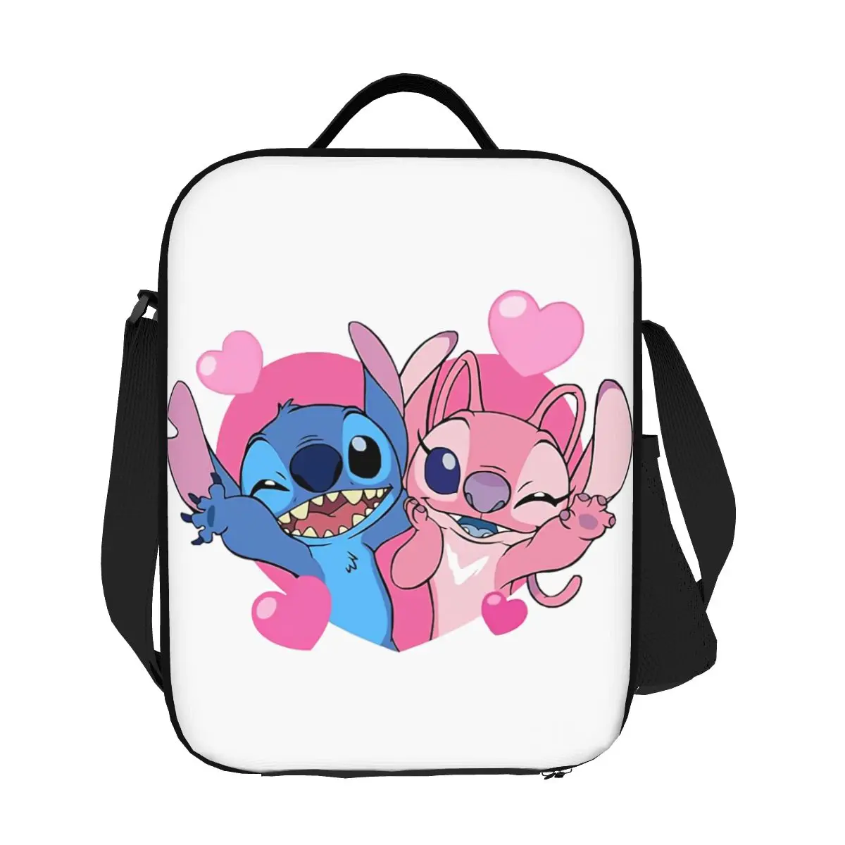 

Custom Lilo Stitch Cartoon Anime Manga Portable Lunch Box for Women Leakproof Thermal Cooler Food Insulated Lunch Bag Office
