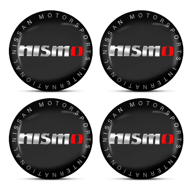 4Pcs 56mm Car Tyre Wheel Center Hub Cap Badge 3D Sticker For Nissan Nismo GTR Altima Qashqai Almera Navara Juke Auto Accessories