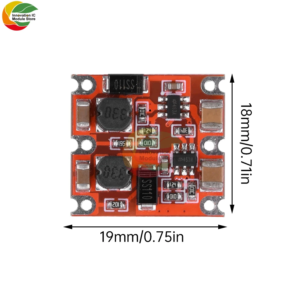 DC7-50V to DC ± 5V 12V 15V Dual Step Down Module DC-DC Step-Down Buck Converter Buck Module 300mA Power Supply Module