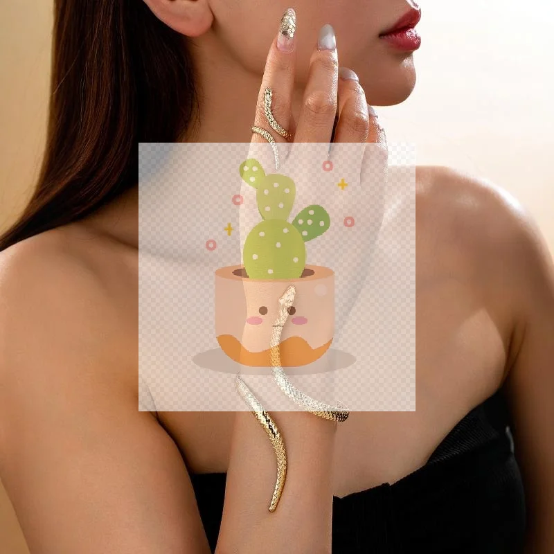 2 قطعة الأفعى الشرير على شكل أساور خاتم مجموعة دوامة الأفعى افتتاح أساور خواتم الاصبع الإناث الذكور اليد مجوهرات