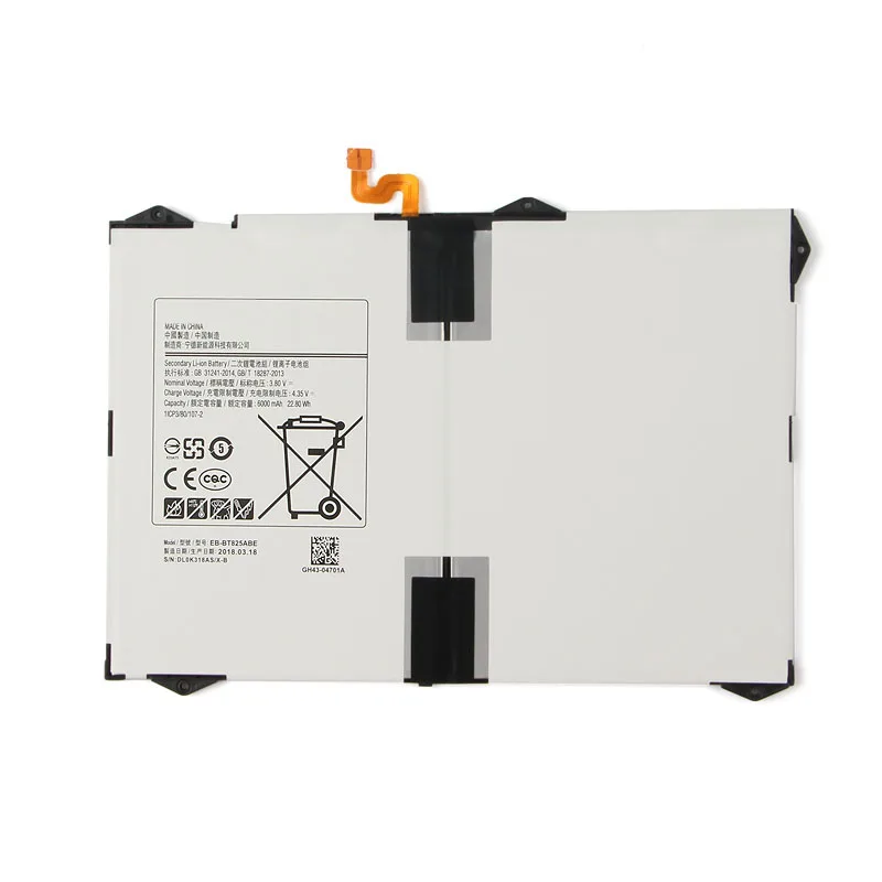 New Replacement Battery EB-T825ABE For Samsung SM-T825C Tab S3 9.7 SM-T820 T820  T825 T827 Table Batteries 3600mAh