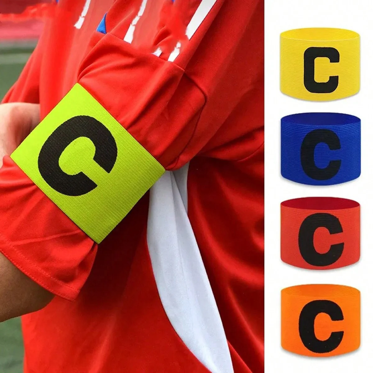 

Captain Armband Soccer Football Band Bands Arm Elastic Team Armbands Basketball Adjustable Captains Armband Football Training