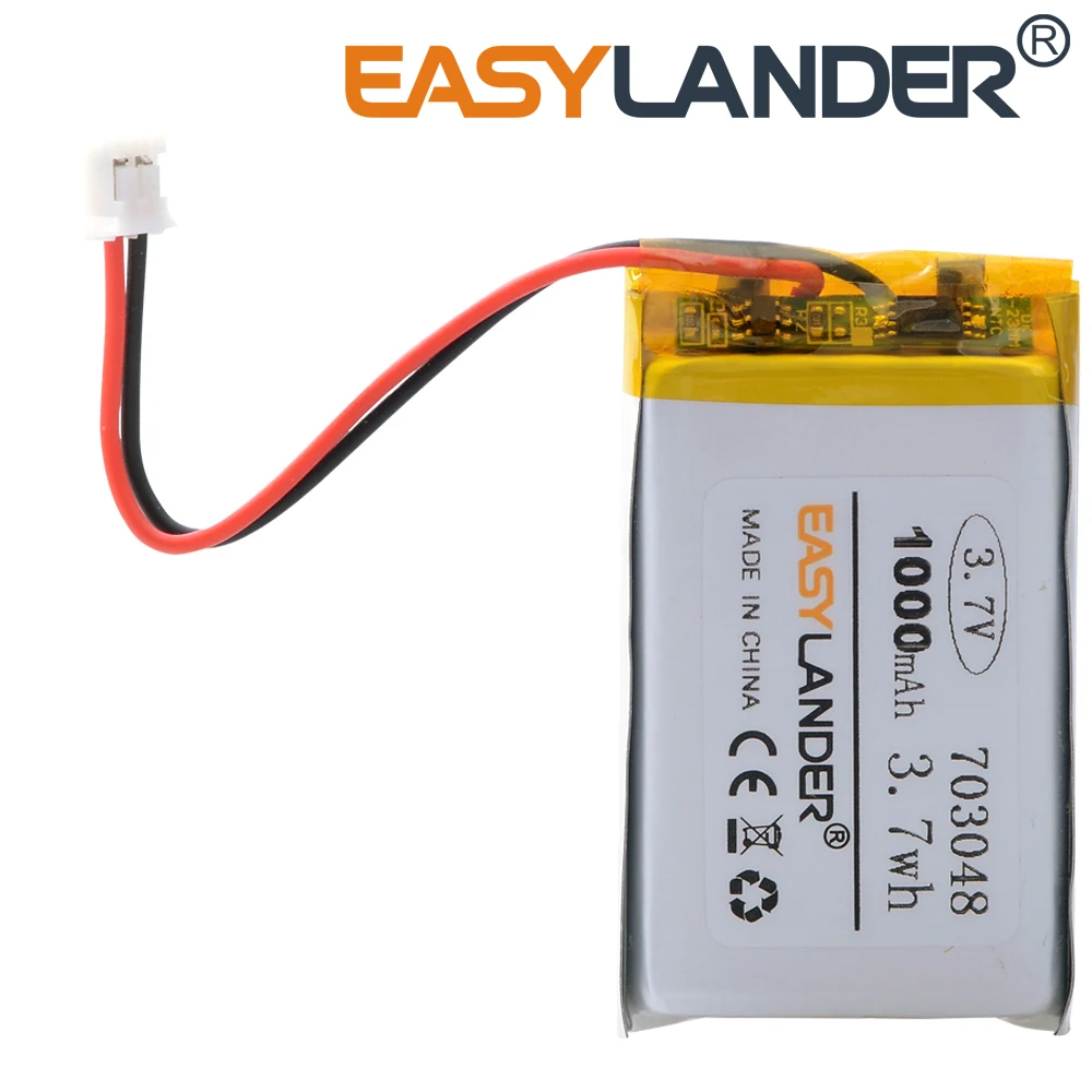 3.7V 703048 1000mAh Lithium Polymer Rechargeable Battery for Early Education Machine Beauty Instrument Driving recorder