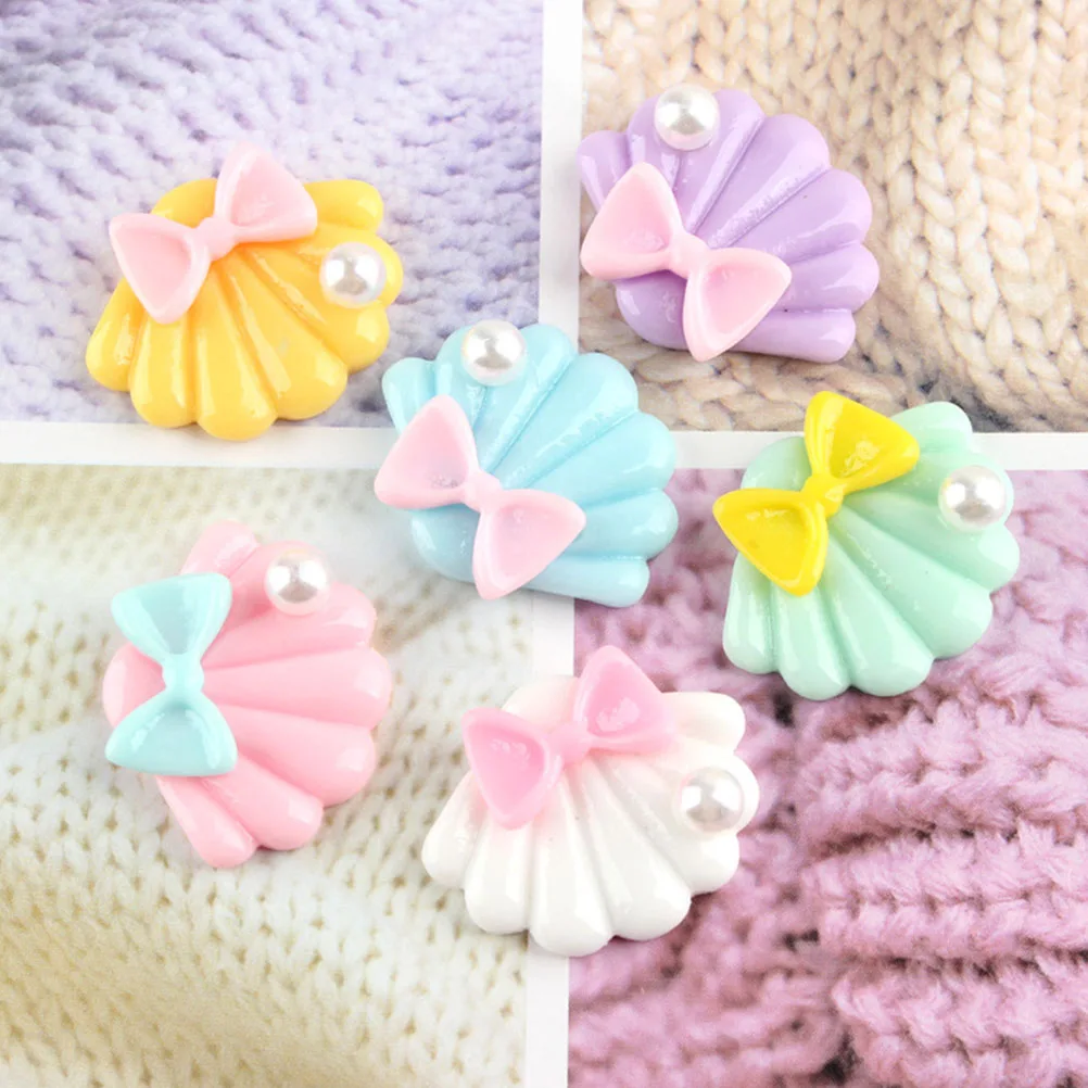 

30pcs Shell Resin Charms DIY Phone Case Accessories Craft Decorations Decoration Color Small Size