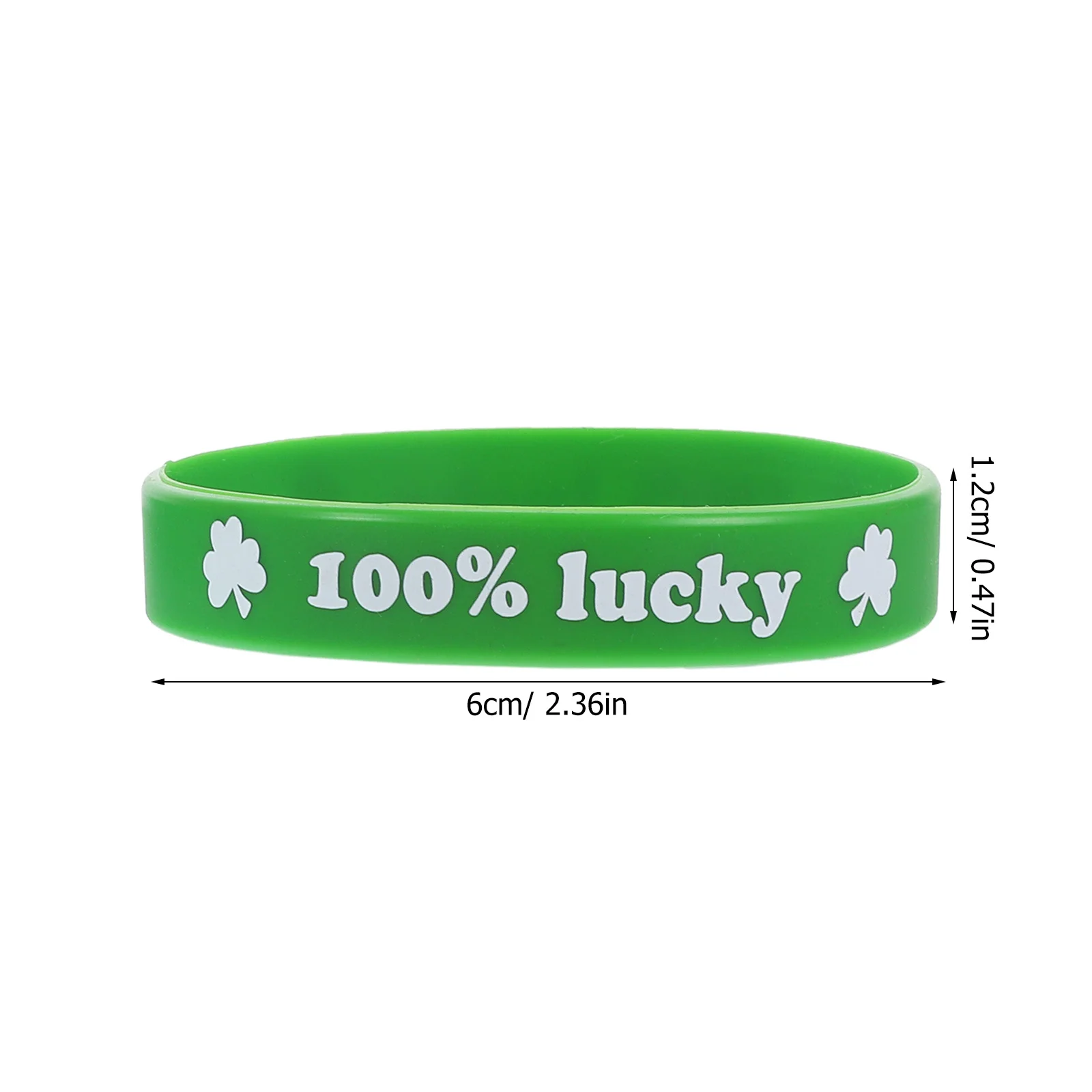 กำไลข้อมือซิลิโคนลายใบโคลเวอร์ 6 ชิ้น ธีมวันเซนต์แพทริก ทนทานต่อการซีดจาง เป็นมิตรกับผิวหนัง สร้างสรรค์สำหรับตกแต่งข้อมือในงานปาร์ตี้