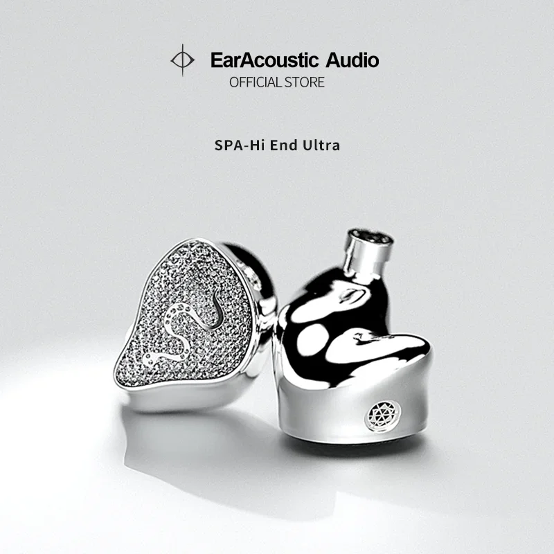 EarAcoustic Audio SPA-Hi End Ultra IEM Zinc Alloy HiFi Earphones 11.4mm Ti + Si Diaphragm Dual Magnet Sound Chamber Headphones