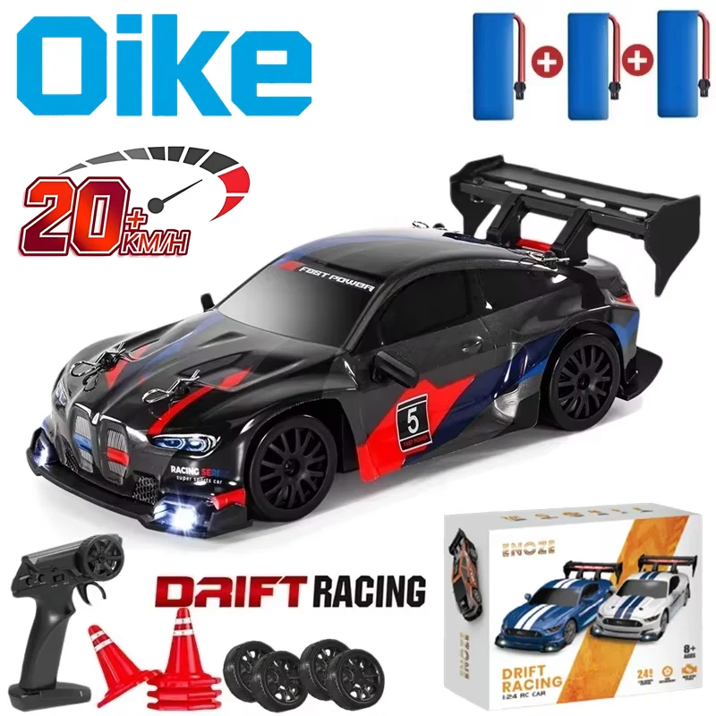 Oike 4WD RC-Auto mit LED-Fernbedienung, Hochgeschwindigkeits-Drift-Rennwagen, 2,4G Funkfahrzeug, GTRPRO Modell-Spielzeug, Geschenk für Kinder