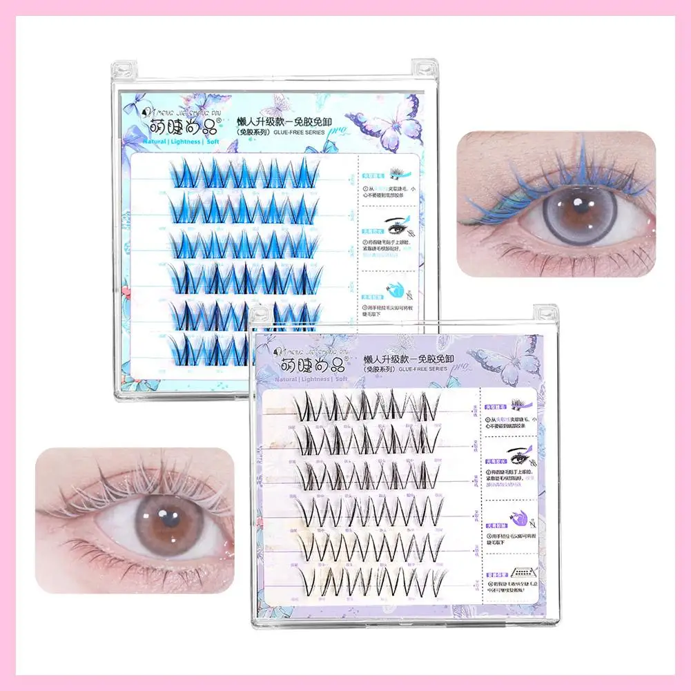 1 stks Wimperverlenging Paars Blauw Bruin Kleur Wimpers Individuele Premium Nertsen Zacht Volume Kleurrijke Wimpers voor Lijn S8U5