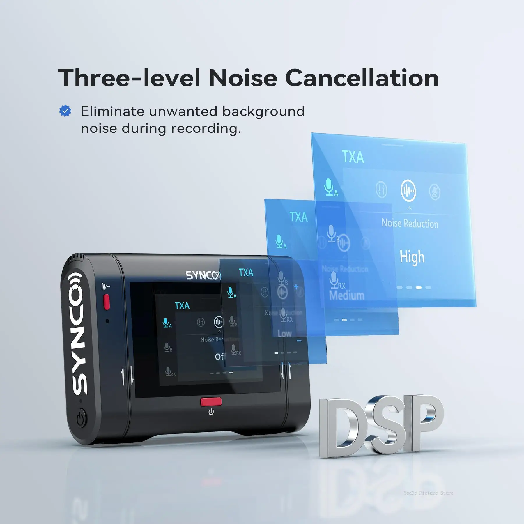 Беспроводной петличный микрофон SYNCO G3 Pro, 2,4 ГГц, 200 м, трехканальный, с сенсорным экраном