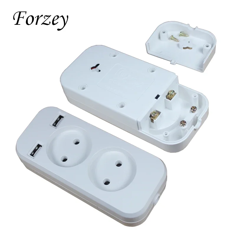 USB extension Socket charger Double USB Port 5V 2A usb wall outlet high quality usb murale FZ-01-04 enchufe pared