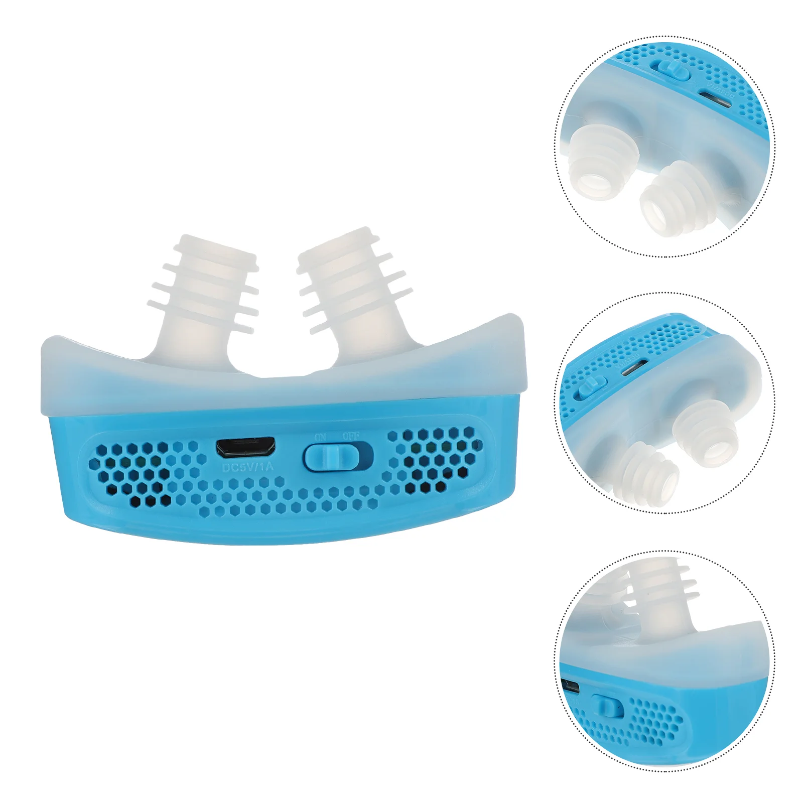 

Electric Snoring Device Rechargeable Anti Sleep Aid Nose Plug Automatic Problem Solution Clip Snore Reducing Abs