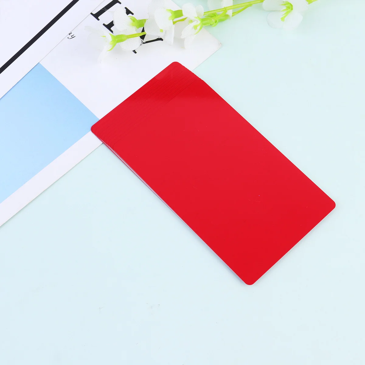 50 Pcs Blank Index Cards DIY Name Flash Business Anodized Aluminum Color Office