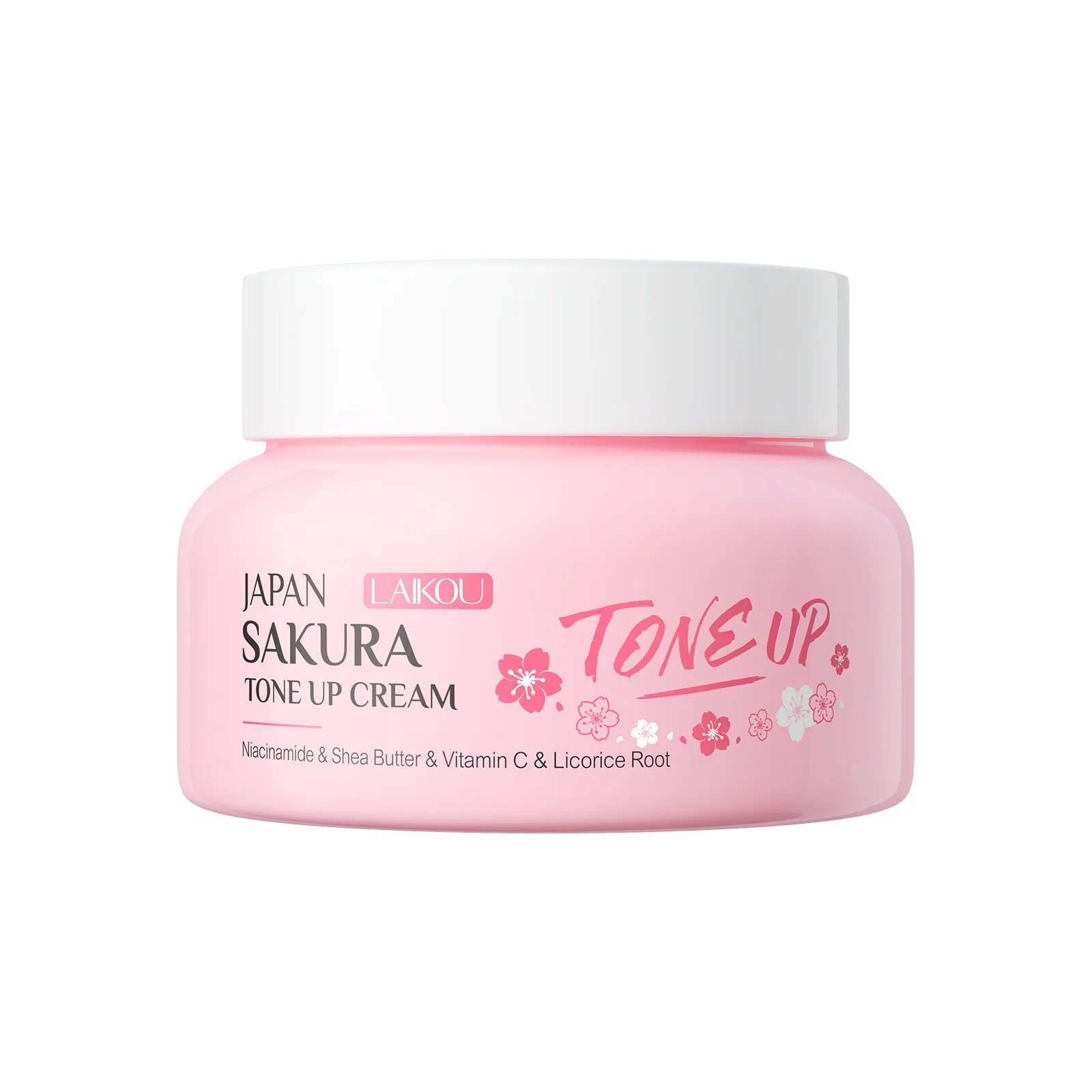 Crema Facial Tonificante LAIKOU Sakura Japonesa, Loción Hidratante para Todo Tipo de Piel, Crema Natural Glow Lazy 60g