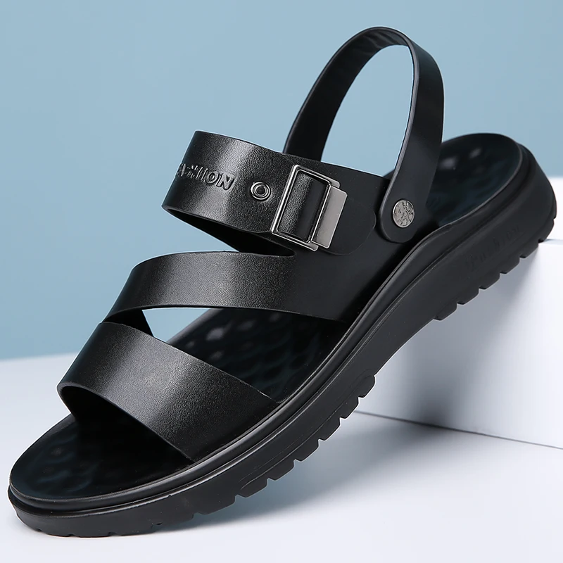 

Men Striped Casual Sport Slides Textured Cushioned Footbed Anti Slip Wearproof Breathable Home Beach Outdoor Walking Shoes