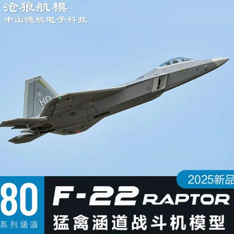 Freewing 80mm EDF F-22 Raptor avion à réaction électrique RC 6S PNP Kit + train d'atterrissage servo rétractable avion EPO modèles RC