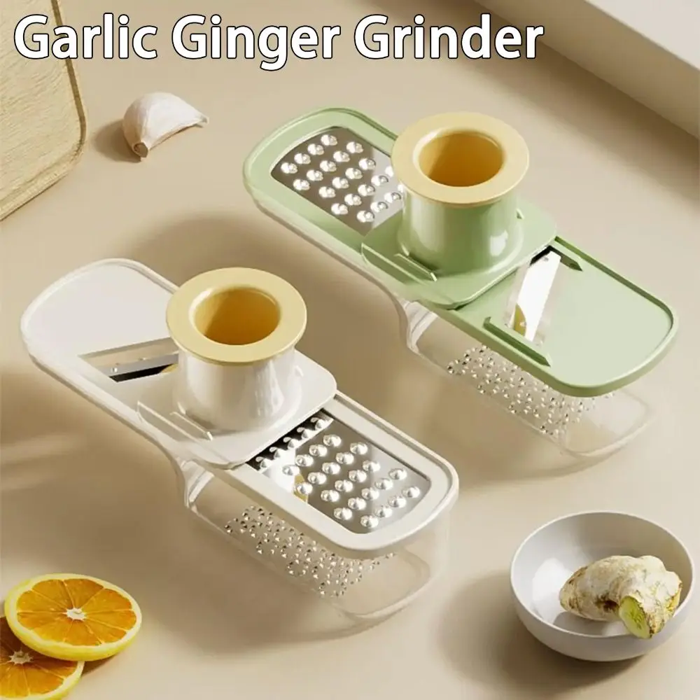 Portable 3in1 Garlic Ginger Grinder Manual Mini Garlic Press Kitchen Gadget Garlic Grinder for Crushing Spices Herbs Garlic