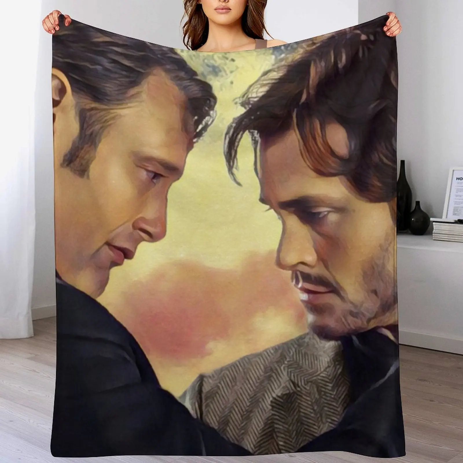 

Hannibal and Will Hannigram Sunset No Text Throw Blanket Picnic Sofa Quilt Blankets