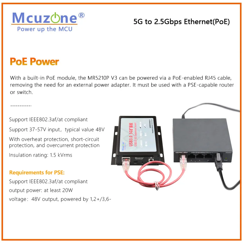 MR5210P V3, Ethernet 5G do 2,5 Gb/s (PoE), 4 warstwy, obsługa RM551E-GL, RM500U-EA, RM530N-GL, RM520N-GL, RM521F — zdjęcie produktu 4