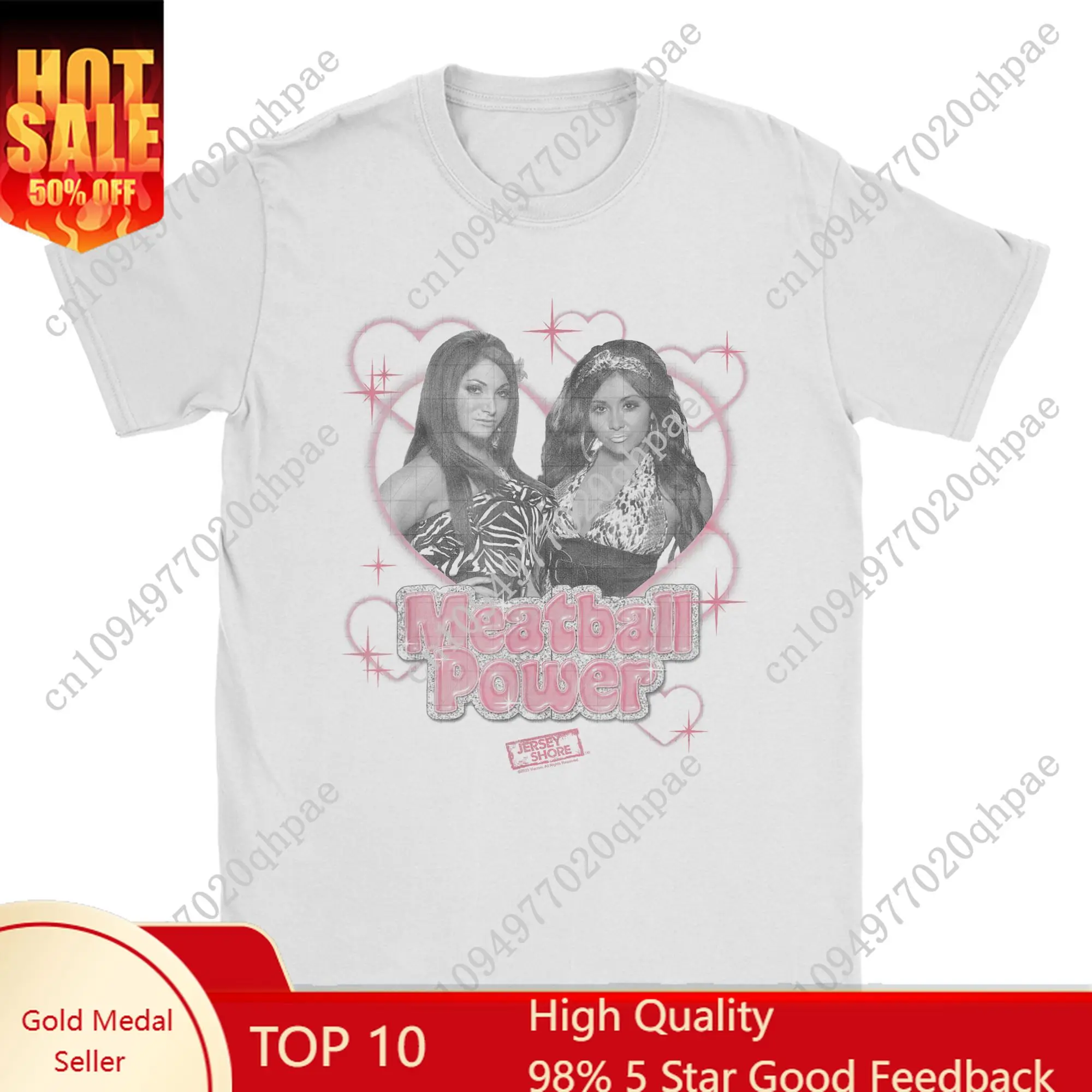 

Men Jersey Shore Meatball Power Deena Snooki T Shirt Reality TV Pure Cotton Clothing Novelty Short Sleeve Crewneck Tee T-Shirt