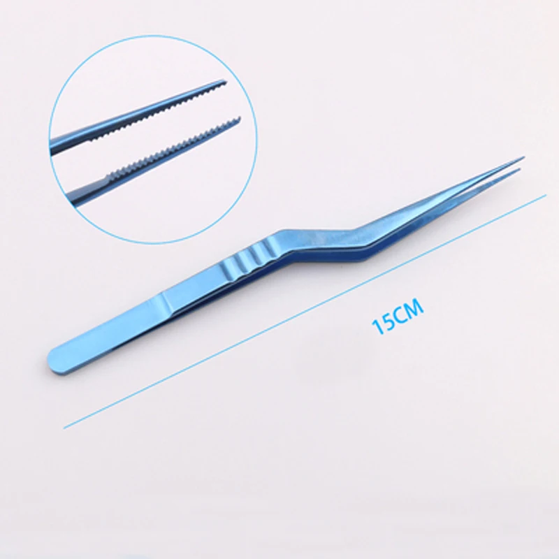 Beauty plastic ear, nose and throat ear picking cerumen forceps titanium alloy tissue culture forceps gun shaped tweezers ear pi