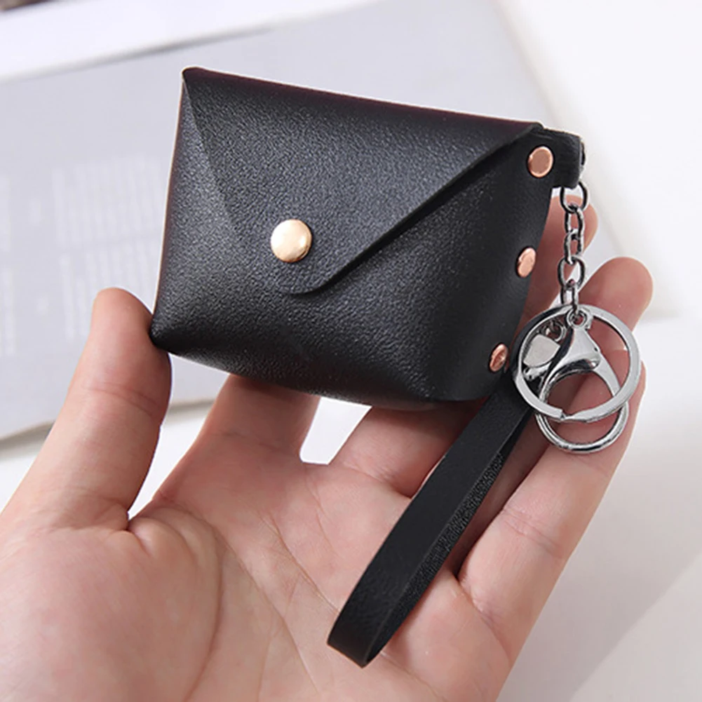 

Набор из 5 черных женских кошельков-брелоков из искусственной кожи с молнией, модный кошелек-клатч на запястье, легко чистится, прочный, для шопинга и путешествий