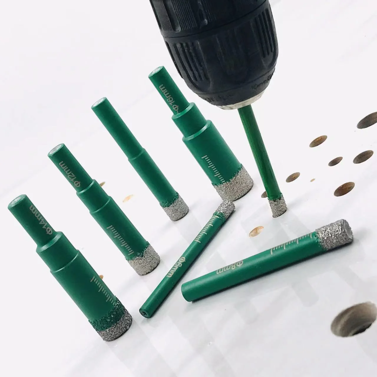 

6-16 мм набор сухих алмазных сверл с круглым хвостовиком для гранита, мрамора, плитки, керамики, камня, стекла, керамической плитки, сверла, кольцевой пилы, резак