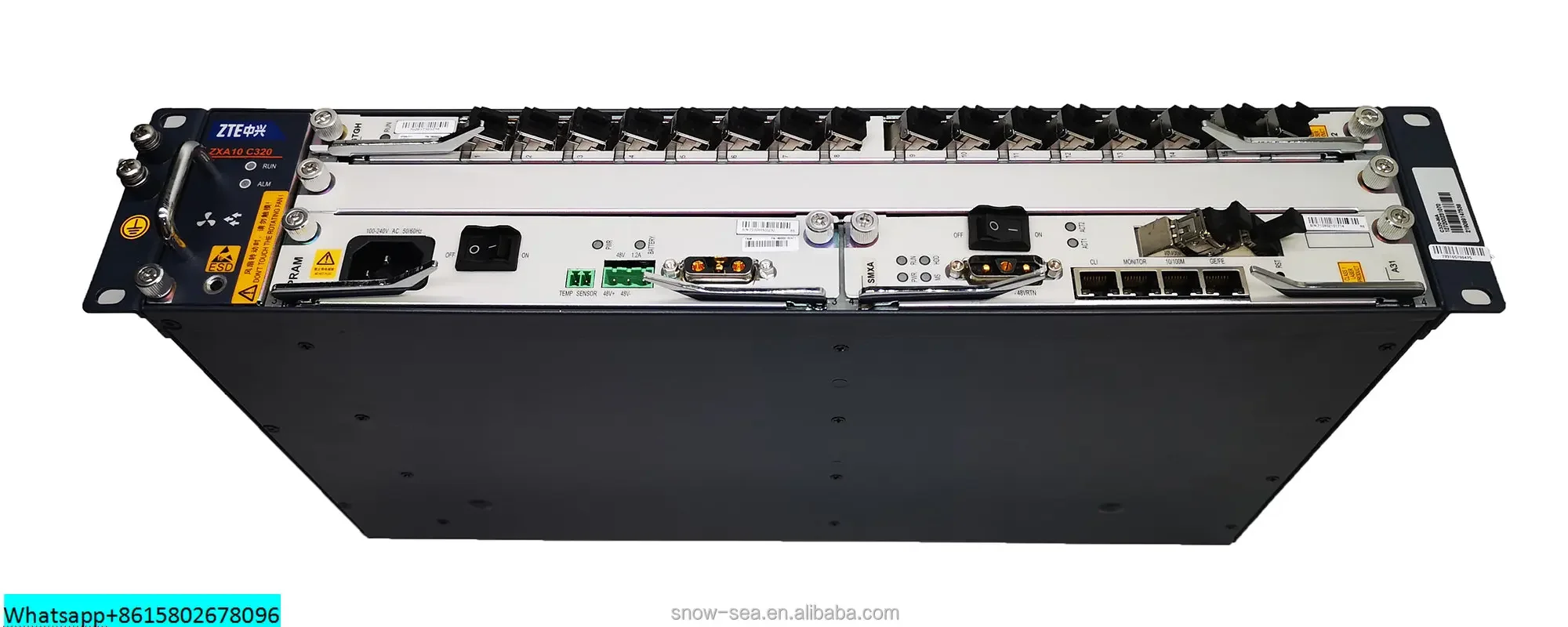 ZTE C320 16 PON 포트 GPON OLT(1 세트 16 PON 포트 명함 및 16개 C++ GPON SFP 포함)